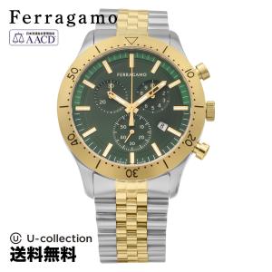 【OUTLET】Ferragamo フェラガモ NEW GENT CHRONO クォーツ メンズ グリーン SFU400623 時計 腕時計 高級腕時計 ブランド【クリアランス】｜u-stream-watch