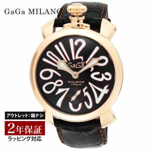 【OUTLET】 ガガミラノ GaGaMILANO メンズ 時計 MANUALE 48mm 手巻 ブラック 5011.12S-BLK 時計 腕時計 高級腕時計 ブランド 【箱無し】