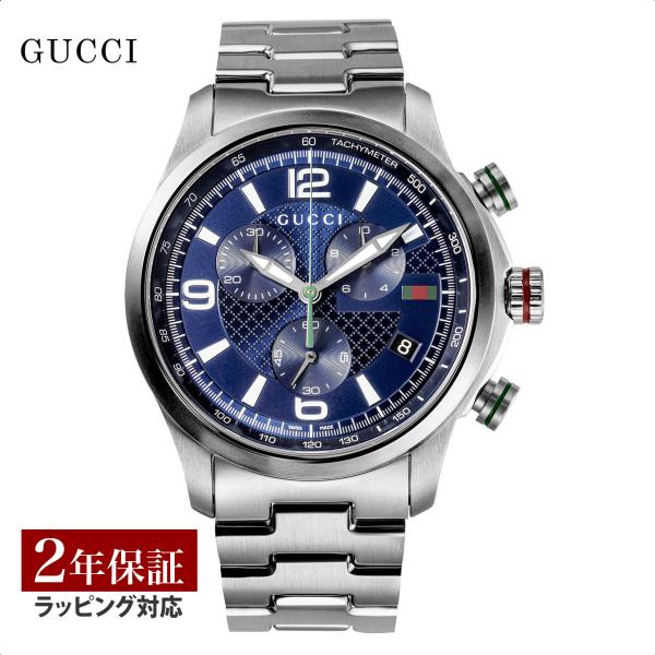 グッチ GUCCI メンズ 時計 G-TIMELESS Gタイムレスクロノ クォーツ ブルー YA1...