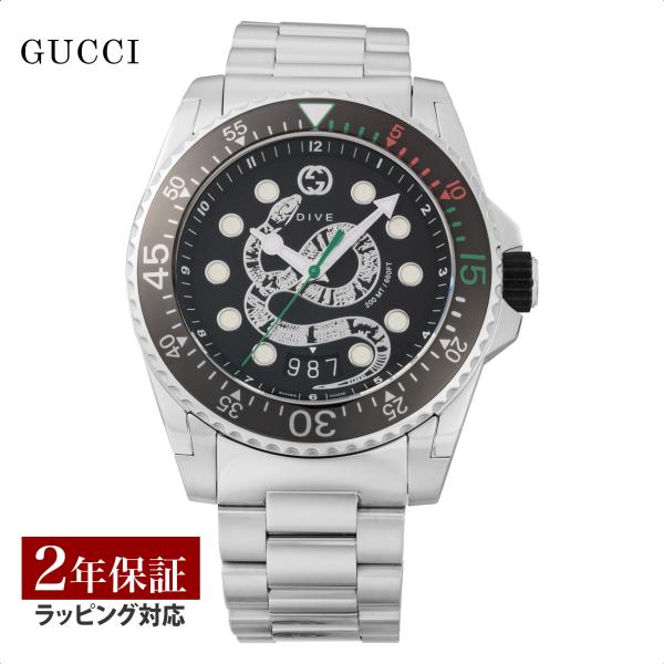 グッチ GUCCI メンズ 時計 DIVE ダイブ クォーツ ブラック YA136218