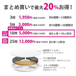 【セット割max17%】給水機専用 交換用フィ...の詳細画像2
