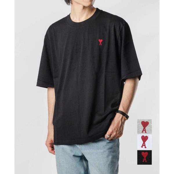アミ パリス AMI PARIS BFUTS005.726 Tシャツ RED AMI DE COEU...