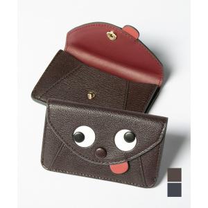 アニヤ ハインドマーチ ANYA HINDMARCH 5050925 142793 小銭入れ Envelope Card Case Zany in Grainy Capra レディース 財布 ネイビー｜u-stream