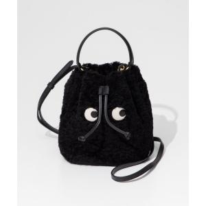 アニヤ ハインドマーチ  ANYA HINDMARCH 5050925 182409 ショルダーバッグ レディース Drawstring Cross Body Eyes in Shearling with Smooth Eco Leather｜u-stream