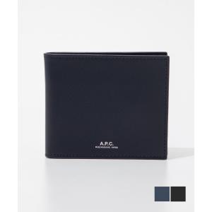 APC アーペーセー A.P.C. PXAWV H63153 二つ折り財布 財布 メンズ プレゼント ミニ財布 レザー シンプル 小物 カーフレザー お祝い 爆買
