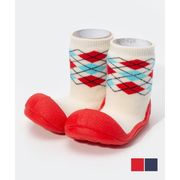アティパス ATTIPAS Argyle ベビーシューズ キッズ ソックスシューズ アーガイル 出産...