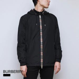 バーバリー BURBERRY メンズ アウター ジャケット フード付き ジップアップ ブルゾン ブラック 44〜50(UKサイズ) 8026630｜u-stream