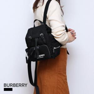 バーバリー BURBERRY レディース リュック バックパック ロゴプリント ナイロン ブラック 80212581｜u-stream