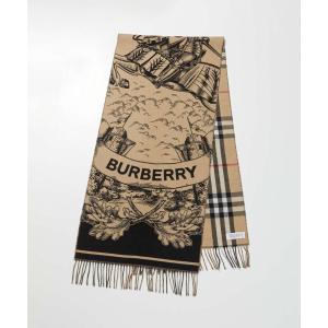 バーバリー BURBERRY 8073768 マフラー メンズ カシミア リバーシブルスカーフ フリンジ ストール ロゴ ジャカード織  GALLANT KNIGHT SCARF｜u-stream