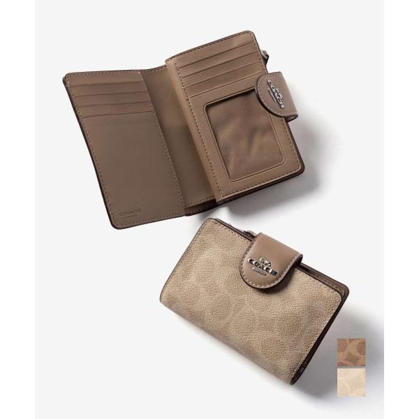 コーチ COACH MEDIUM CORNER ZIP WALLET IN SIGNATURE CA...