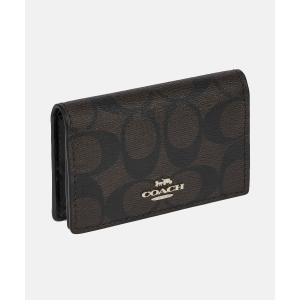 コーチ COACH 91681 名刺入れ Signature Business Card Case メンズ レディース シグネチャー カードケース コーチアウトレット ブラウン×ブラック｜u-stream