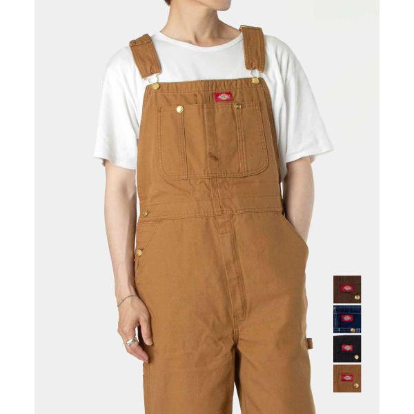 ディッキーズ Dickies DUCK &amp; RINSED DENIM BIB OVERALL ビブオ...