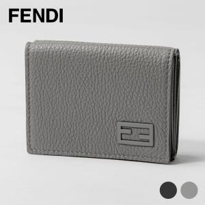 フェンディ FENDI 7M0280 AG0L 三つ折り財布 メンズ ミニ レザー 小銭入れ コンパクトウォレット シンプル FF ロゴ 小物 プレゼント コンパクトTRIFOLD WALLET｜u-stream