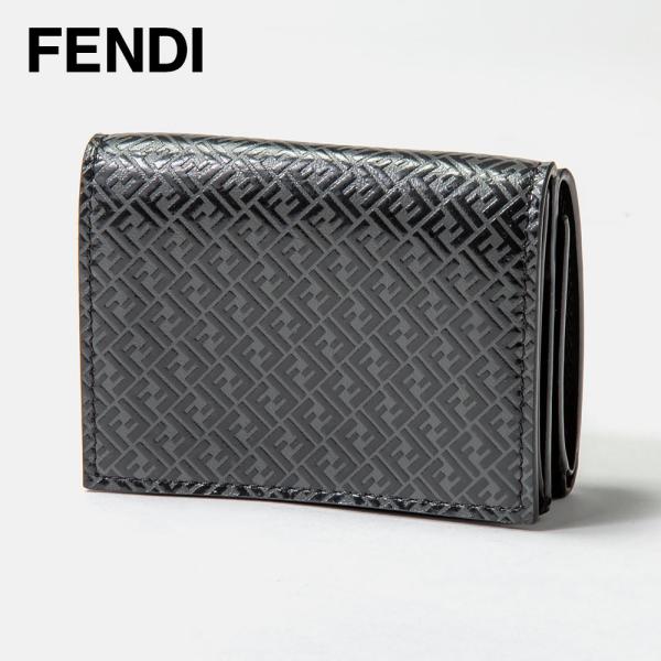 フェンディ FENDI 7M0280 AGLP 三つ折り財布 メンズ 財布 ミニ レザー 小銭入れ ...