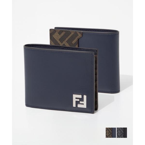 フェンディ FENDI 7M0356 AFF2 二つ折り財布 メンズ 財布 ミニ財布 レザー FFロ...