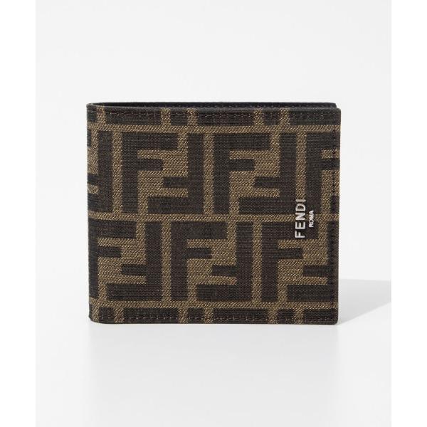 フェンディ FENDI 7M0169 ALWK 二つ折り財布 メンズ 財布 ミニ財布 FFジャカード...
