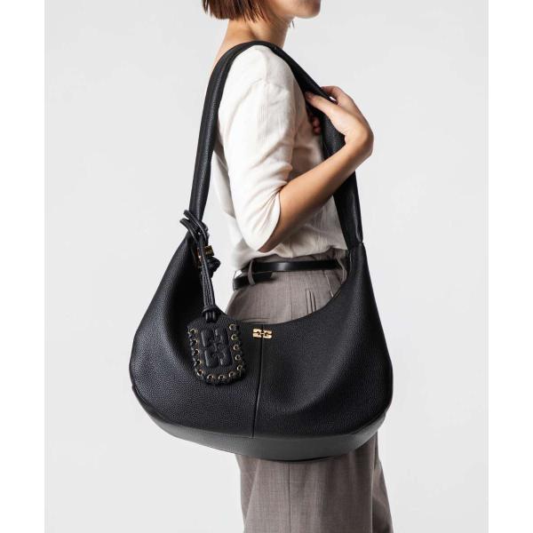 Ganni Ganni Grained Medium Hobo トートバッグ A6981