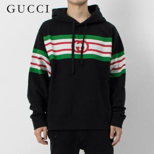 グッチ GUCCI スウェット メンズ トップス インターロッキングG プリント スウェットシャツ フード カジュアル 黒 秋冬 ブラック S / M / L 646953-XJDAH｜u-stream