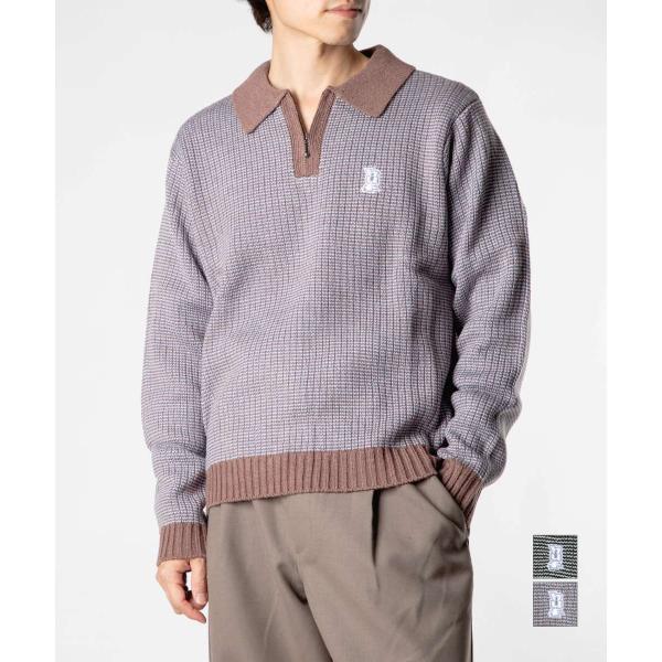 ハフ HUF MEGABLAST TWO TONE WAFFLE SWEATER メガフラスト ツー...