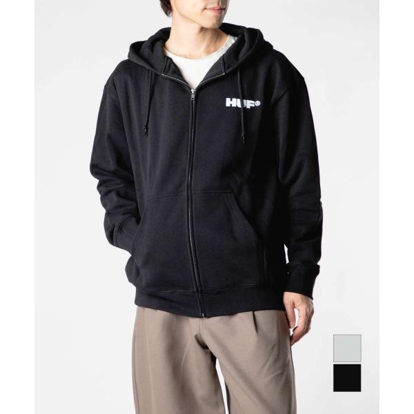 ハフ HUF ALL CAPS F/Z HOODIE オールキャップス フルジップ フーディー PF...