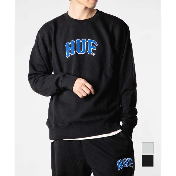 ハフ HUF ARCH APPLIQUE CREWNECK アーチ アップリケ クルーネック PF0...