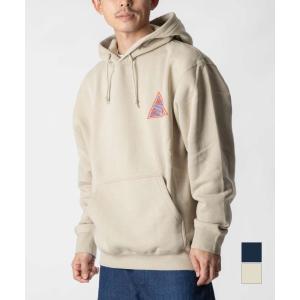 ハフ HUF PF00516 パーカー メンズ トップス スウェット 長袖 フード フーディ HIGH ADVENTURE P/O HOODIE サンド ネイビー S M L XL｜u-stream