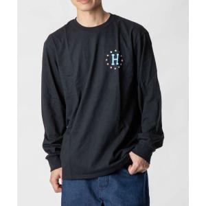 ハフ HUF TS01809 Tシャツ メンズ レディース トップス PUFF GALAXIES L/S TEE ブラック S M L XL 爆買
