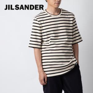 ジルサンダー プラス JIL SANDER+ JPUU707536 MU247518 Tシャツ メンズ トップス 半袖 カジュアル カットソー ボーダー コットン ブランド プレゼント シンプル｜u-stream