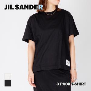 ジルサンダー プラス JIL SANDER+ J40GC0001 J45048 Tシャツ メンズ レディース トップス 3枚セット 半袖 001 100 ブラック ホワイト XS〜XL｜u-stream
