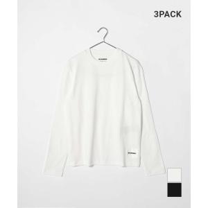 【3枚セット】ジルサンダー プラス JIL SANDER+ J40GC0002 J45048 Tシャツ レディース 長袖クルーネック コットン ロンT ブラック ホワイト XS S M L XL｜u-stream