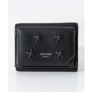 ジミーチュウ JIMMY CHOO BEALE OAJ 三つ折り財布 ビアーレ メンズ 財布 ミニ財布 スタースタッズ レザー 本革｜u-stream