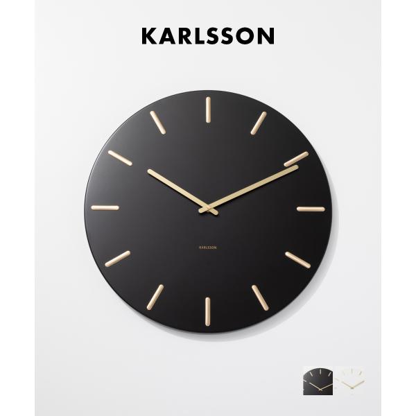 カールソン KARLSSON Wall clock Charm black steel with g...