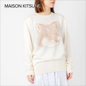 メゾンキツネ MAISON KITSUNE IU00527KT1058 ニット メンズ レディース トップス 長袖 ピケ フォックスヘッド プルオーバー コットン メリノウール カジュアル｜u-stream