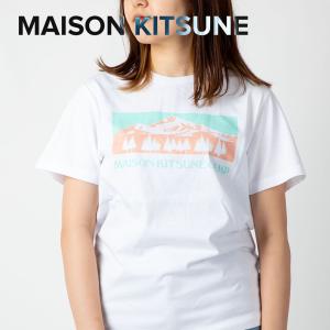 メゾンキツネ MAISON KITSUNE IW00152KJ0008 Tシャツ レディース トップス 半袖 マウンテン キャンプ クラシック コットン カジュアル クルーネック シンプル｜u-stream