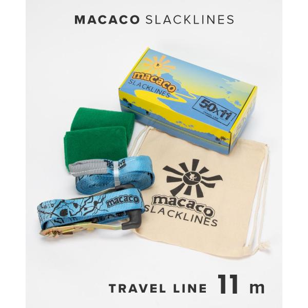 マカコ スラックライン MACACO SLACKLINE 11m×5cm トラベルライン スタンダー...