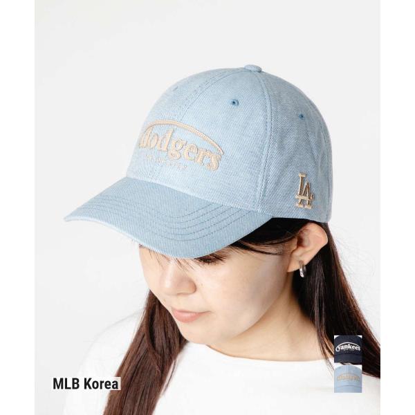 エムエルビーコリア MLB Korea Vintage Denim Curve Logo Unstr...