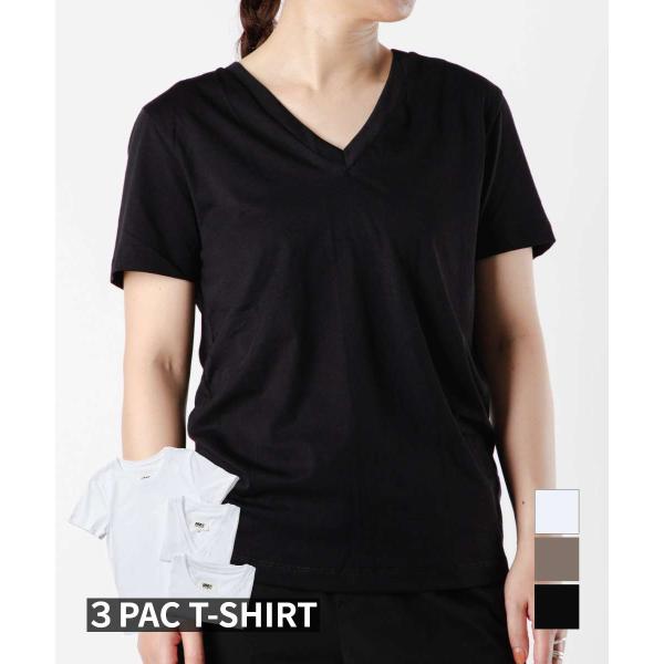 エムエム6 MM6 S52GC0280 S24405 Tシャツ レディース トップス 3枚セット メ...