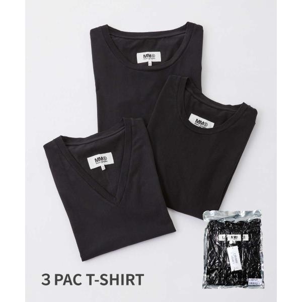 エムエム6 MM6 S52GC0189 S24405 Tシャツ レディース トップス 3枚セット メ...
