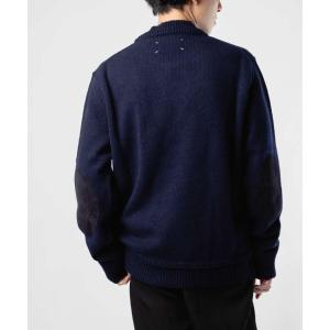 メゾン マルジェラ MAISON MARGIELA SI1GP0001 S18064 ニット SWEATER メンズ トップス 長袖 エルボーパッチ セーター クルーネック リブ編み｜u-stream