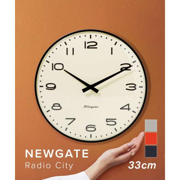 ニューゲート NEW GATE RADC254BGY 掛け時計 Radio City 時計 ラジオ ...