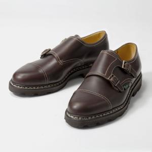 パラブーツ PARABOOT 981413 ビジネスシューズ WILLIAM ウィリアム メンズ ダブルモンク cafe ローファー レザー ブラウン 革靴 本革 フランス製 24.5〜28cm｜u-stream