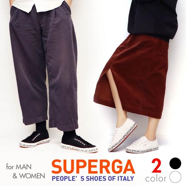 スペルガ スニーカー SUPERGA 2750 コットン コトゥレター アウトソール レタリング C...
