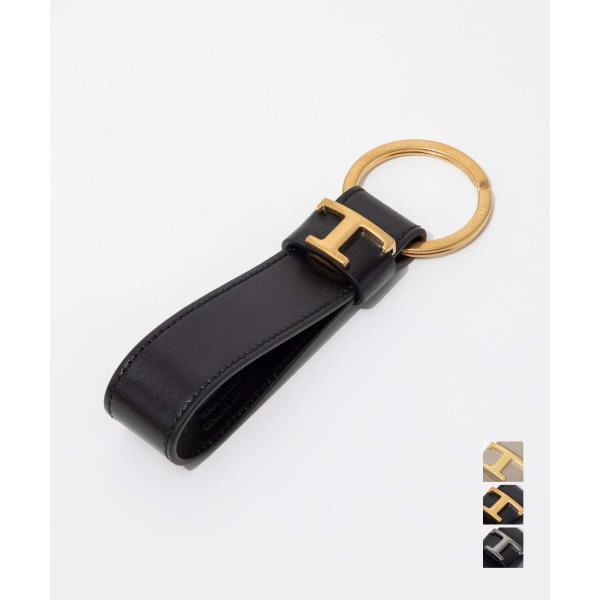 トッズ TOD'S XAMTSIGA200 RLO キーリング メンズ キーホルダー レザー Tタイ...