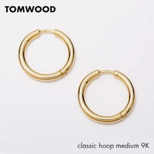 トムウッド TOM WOOD E39LMNA01 S925 ピアス レディース クラシック フープ ミディアム Mサイズ ゴールド 9k classic hoop medium スターリングシルバー 925｜u-stream