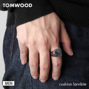 トムウッド TOM WOOD R74HPNW01 S925 リング メンズ 指輪 クッション ラルビカイト cushion larvikite スターリングシルバー 925 ジュエリー シンプル｜u-stream