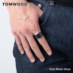 トムウッド TOM WOOD R74IEMBO01 S925 リング メンズ アクセサリー 指輪 シルバー 925 ジュエリー プレゼント エレガント シンプル Oval Onyx