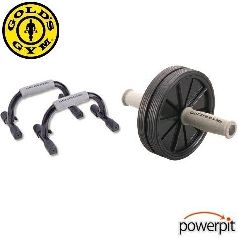 SALE ゴールドジム【 2種類のセット 】プッシュアップバー&amp;フィットネスローラー T5000 T...