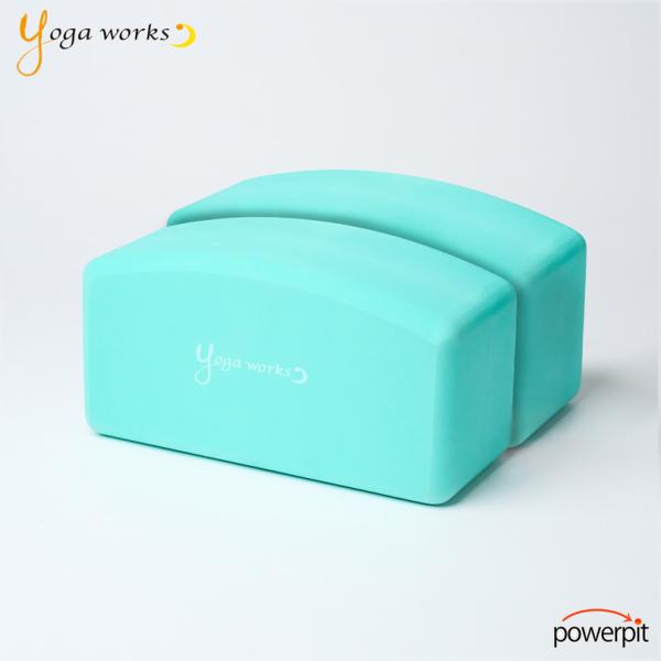 ヨガワークス YW-E316-C052 らくねるアーチヨガブロック ミント2個入り ストレッチ 柔軟...