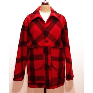 FILSON フィルソン DOUBLE MACKINAW CRUISER JACKET 40 REDxBLK かけつぎ補修有り｜u-v-c-s-overlock