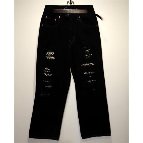 RNA アールエヌエー  Hard repair jeans M BLK 脇割り  R-3622